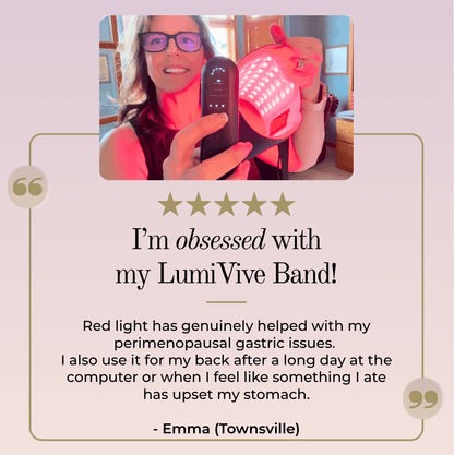 LumiVive red and infrared light therapy band for inflammation and pain relief